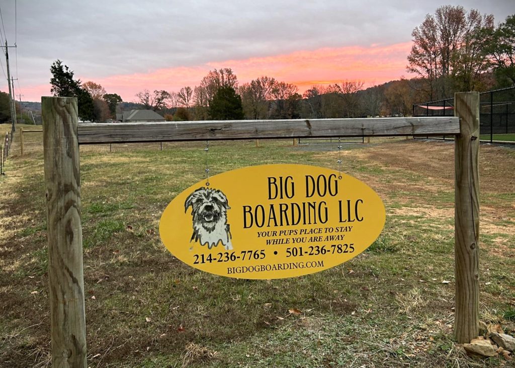 Big Dog Boarding yard sign